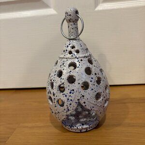 Ceramic Candle Holder-6.5" Tall-4" Wide-Used Like New